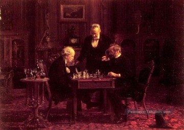  joue - Les joueurs d’échecs réalisme Thomas Eakins